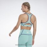 kvinner semi klassisk blågrønn 2X42N635 Reebok les mills colorblock bh - Bilde 3