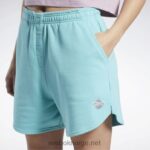 kvinner semi klassisk blågrønn 2X42N747 Reebok klassiske strikkeshorts - Bilde 6