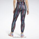 kvinner semi stolt rosa 2X42N539 Reebok myt allover print tights - Bilde 4