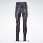 kvinner semi stolt rosa 2X42N539 Reebok myt allover print tights - Bilde 7