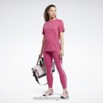 kvinner semi stolt rosa 2X42N871 Reebok utbrent t-skjorte - Bilde 2