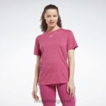 kvinner semi stolt rosa 2X42N871 Reebok utbrent t-skjorte