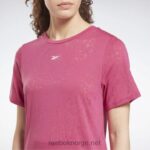 kvinner semi stolt rosa 2X42N871 Reebok utbrent t-skjorte - Bilde 4