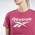 kvinner semi stolt rosa/hvit 2X42N520 Reebok identitet t-skjorte - Bilde 4