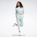 kvinner sjøsiden grå 2X42N785 Reebok classics energy q4 genser med glidelås i velour - Bilde 3