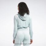 kvinner sjøsiden grå 2X42N785 Reebok classics energy q4 genser med glidelås i velour - Bilde 4