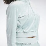 kvinner sjøsiden grå 2X42N785 Reebok classics energy q4 genser med glidelås i velour - Bilde 5