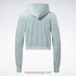 kvinner sjøsiden grå 2X42N785 Reebok classics energy q4 genser med glidelås i velour - Bilde 9
