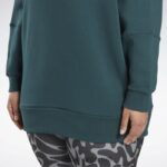 kvinner Skoggrønn 2X42N586 Reebok studio resirkulert oversize hettegenser (plus size) - Bilde 6