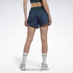 kvinner Skoggrønn 2X42N596 Reebok løpende shorts med trykk - Bilde 3