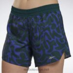 kvinner Skoggrønn 2X42N596 Reebok løpende shorts med trykk - Bilde 4