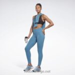 kvinner stålblå s23-r 2X42N281 Reebok lux tights med høy midje - Bilde 2