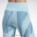 kvinner stålblå s23-r 2X42N395 Reebok lux utføre leggings - Bilde 4