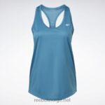 kvinner stålblå s23-r 2X42N500 Reebok treningsklar tanktop med mesh-rygg - Bilde 6