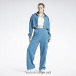 kvinner stålblå s23-r 2X42N524 Reebok klassiske omvendt fleece bukser med brede ben - Bilde 2