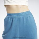 kvinner stålblå s23-r 2X42N524 Reebok klassiske omvendt fleece bukser med brede ben - Bilde 6