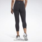kvinner svart 2X42N340 Reebok lux 3/4 leggings - Bilde 3