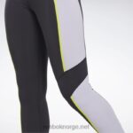 kvinner svart 2X42N353 Reebok lux fargeblokk-tights med høy midje - Bilde 4