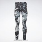 kvinner svart 2X42N376 Reebok lux allover print dristige strømpebukser - Bilde 6