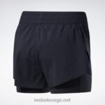 kvinner svart 2X42N400 Reebok kjører to-i-ett shorts - Bilde 7