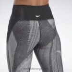 kvinner svart 2X42N414 Reebok lux utføre leggings - Bilde 4