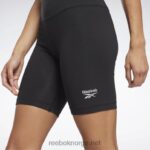 kvinner svart 2X42N436 Reebok logo-shorts med identitet - Bilde 4