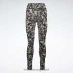 kvinner svart 2X42N453 Reebok moderne leggings i safari bomull - Bilde 6