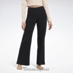 kvinner svart 2X42N474 Reebok yoga ribbebukser i bomull