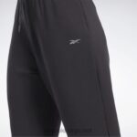 kvinner svart 2X42N488 Reebok strikkede drømmeblend-bukser i bomull - Bilde 5