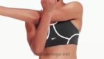kvinner svart 2X42N499 Reebok lux racer vattert fargeblokkert BH - Bilde 2