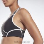 kvinner svart 2X42N499 Reebok lux racer vattert fargeblokkert BH - Bilde 6