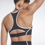 kvinner svart 2X42N499 Reebok lux racer vattert fargeblokkert BH - Bilde 7