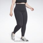 kvinner svart 2X42N527 Reebok lux tights med høy midje (plus size)