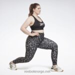 kvinner svart 2X42N551 Reebok treningsklare leggings med trykk (plus size) - Bilde 3