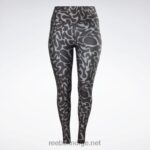 kvinner svart 2X42N551 Reebok treningsklare leggings med trykk (plus size) - Bilde 7