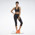 kvinner svart 2X42N559 Reebok victoria beckham 5/8 leggings