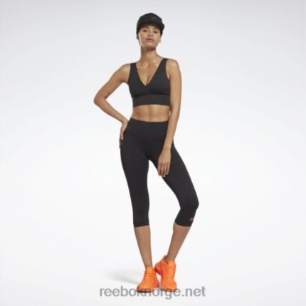 kvinner svart 2X42N559 Reebok victoria beckham 5/8 leggings