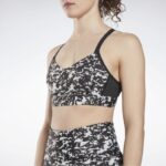 kvinner svart 2X42N584 Reebok lux speckle moderne safari reim-bh - Bilde 4