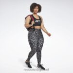 kvinner svart 2X42N612 Reebok lux vector racer sports-bh (plus size) - Bilde 2