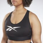 kvinner svart 2X42N612 Reebok lux vector racer sports-bh (plus size) - Bilde 4