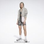 kvinner svart 2X42N640 Reebok flekkete moderne safari-leggingshorts - Bilde 2
