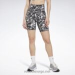 kvinner svart 2X42N640 Reebok flekkete moderne safari-leggingshorts