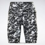 kvinner svart 2X42N640 Reebok flekkete moderne safari-leggingshorts - Bilde 6