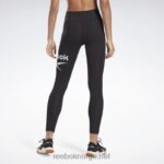 kvinner svart 2X42N818 Reebok leggings med identitetslogo - Bilde 3