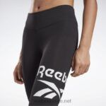 kvinner svart 2X42N818 Reebok leggings med identitetslogo - Bilde 4