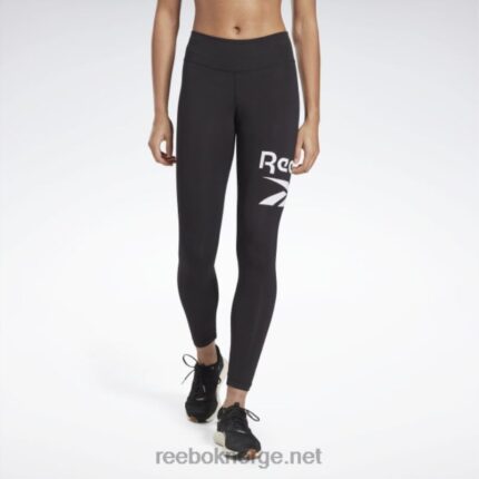 kvinner svart 2X42N818 Reebok leggings med identitetslogo