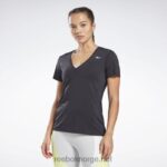 kvinner svart 2X42N878 Reebok activchill atletisk t-skjorte