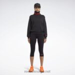 kvinner svart/ultima oransje 2X42N401 Reebok victoria beckham genser med hals
