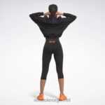 kvinner svart/ultima oransje 2X42N401 Reebok victoria beckham genser med hals - Bilde 3