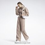 kvinner taupe 2X42N259 Reebok klassiske omvendt fleece bukser med brede ben - Bilde 2